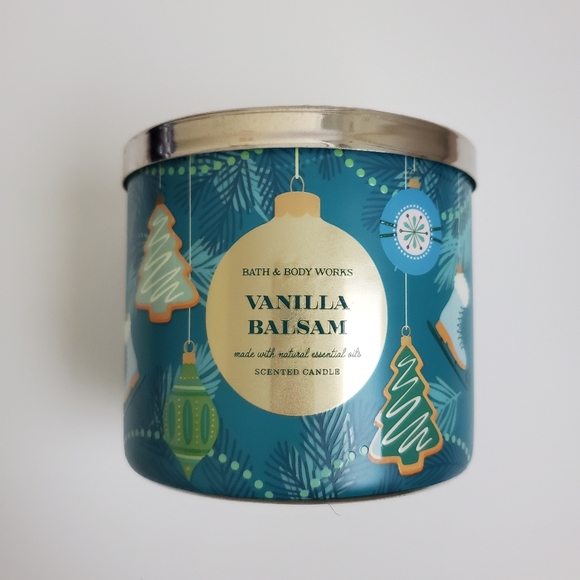 BATH & BODY WORKS 3-WICK SCENTED CANDLE VANILLA BALSAM 14.5 OZ - Picture 4 of 7